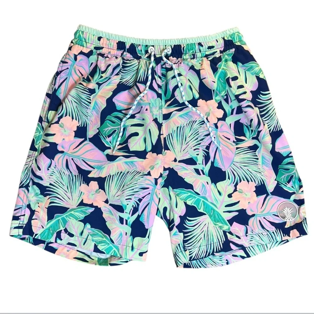 Chubbies The Night Faunas Swim Trunk Short 7” Tropical Beach Pool Liner Pockets